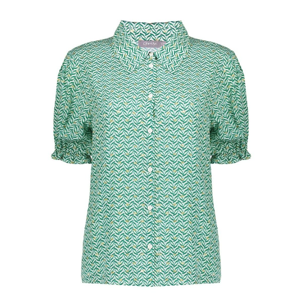 Geisha blouse 53455-20 530 green/gold