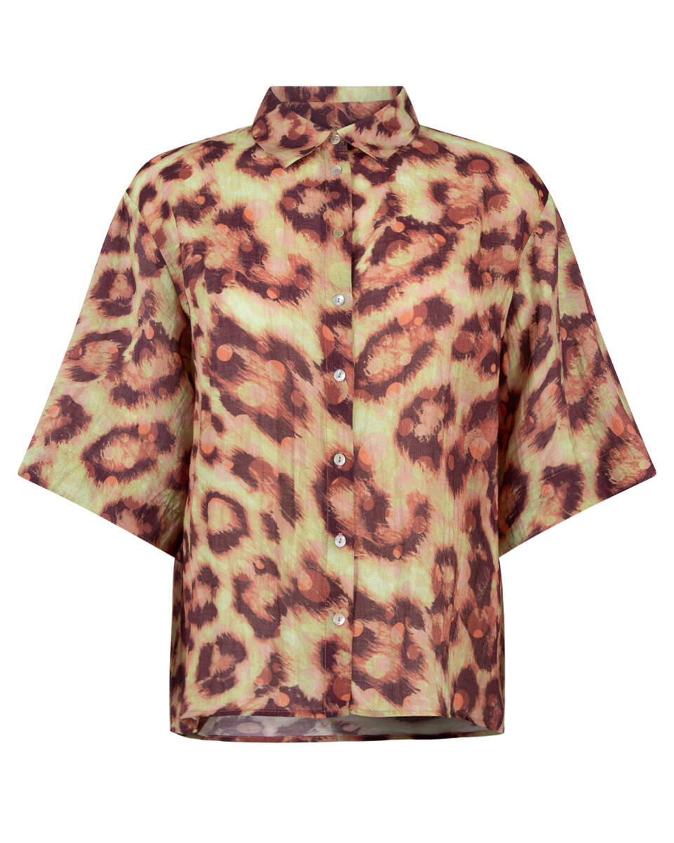 Aaiko Blouse lange mouw suze tiger vis 52