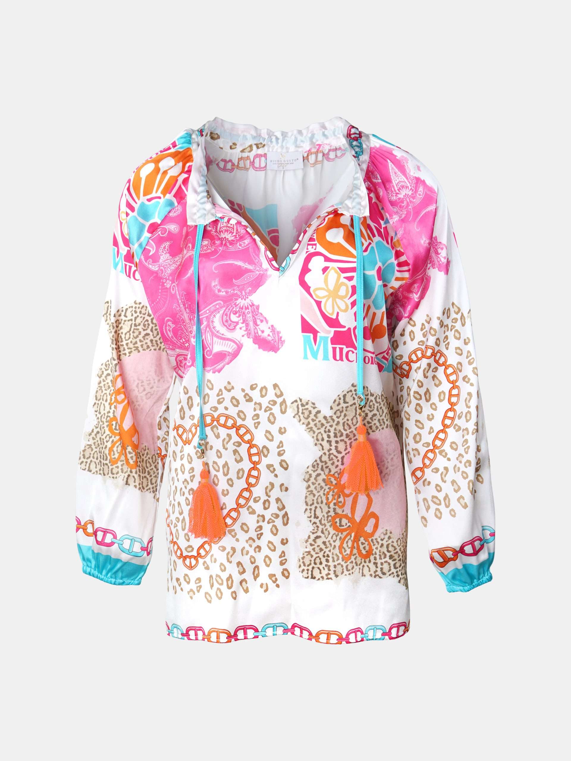 Mucho Gusto  blouse milano luipaard hart paisleyprint
