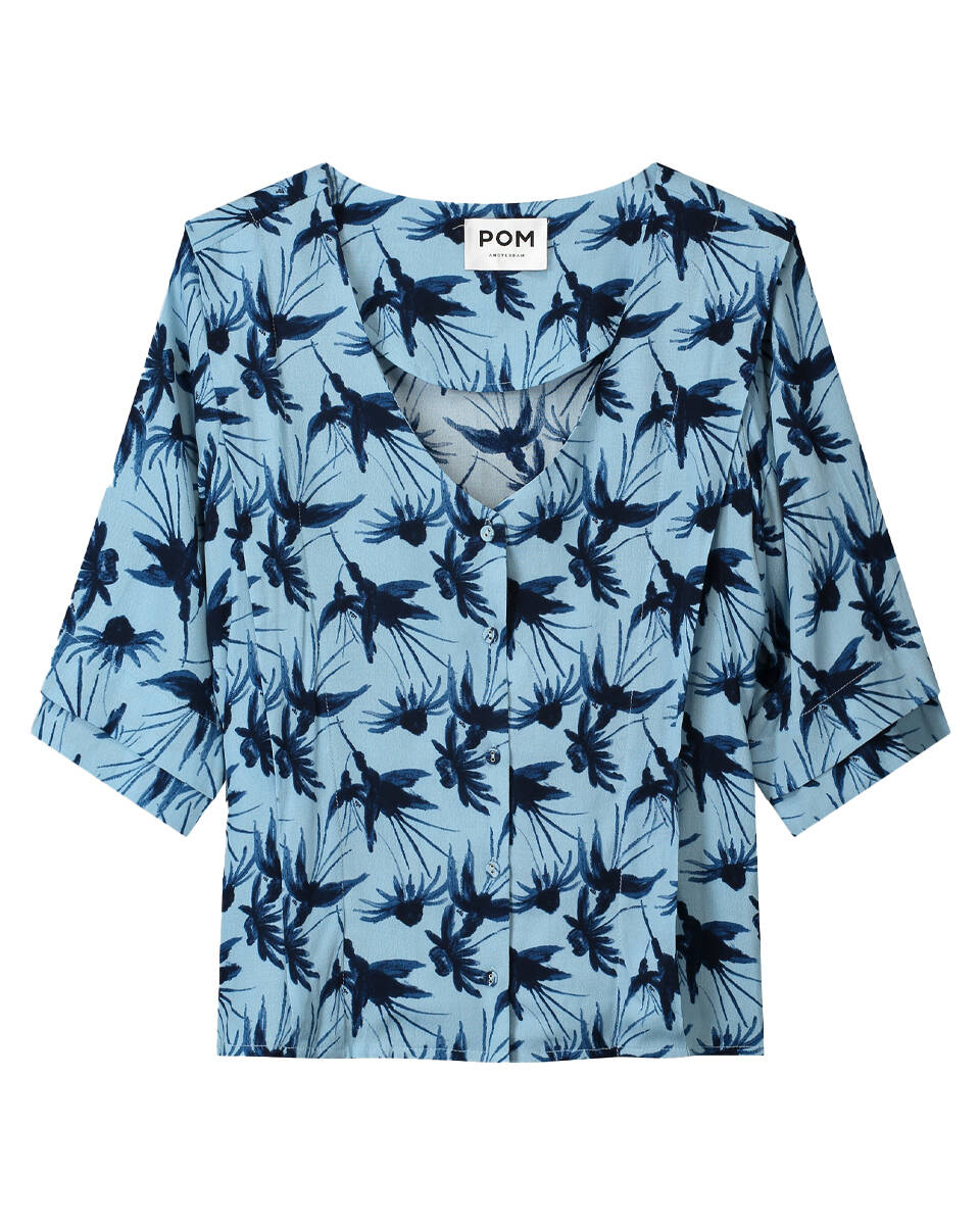 Pom Amsterdam Blouse korte mouw sp9170
