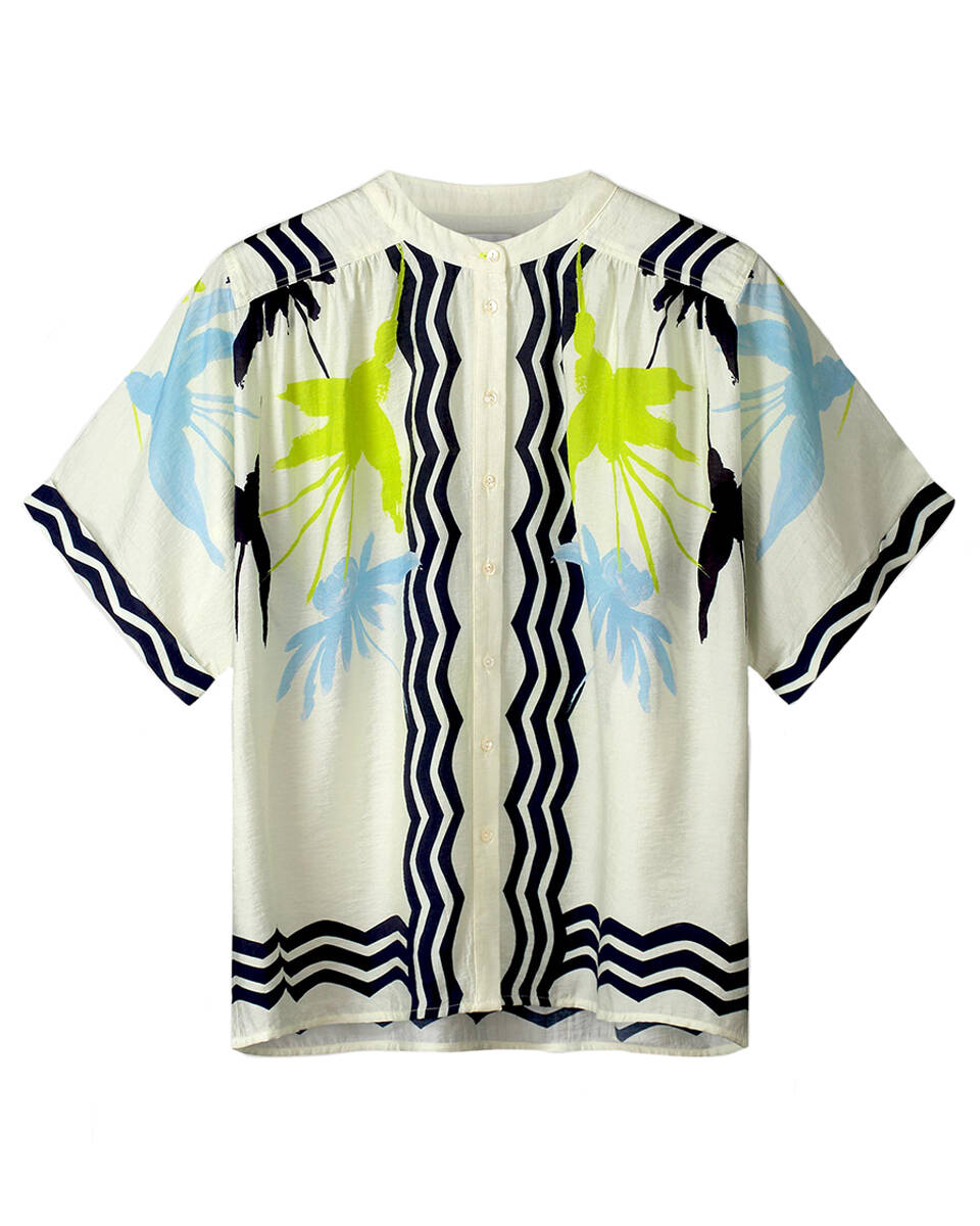 Pom Amsterdam Blouse korte mouw sp9173