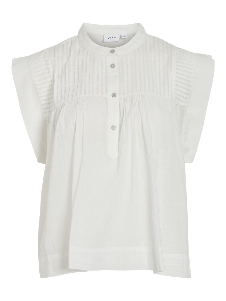 Vila vikatinka s/l short shirt 141052 snow white