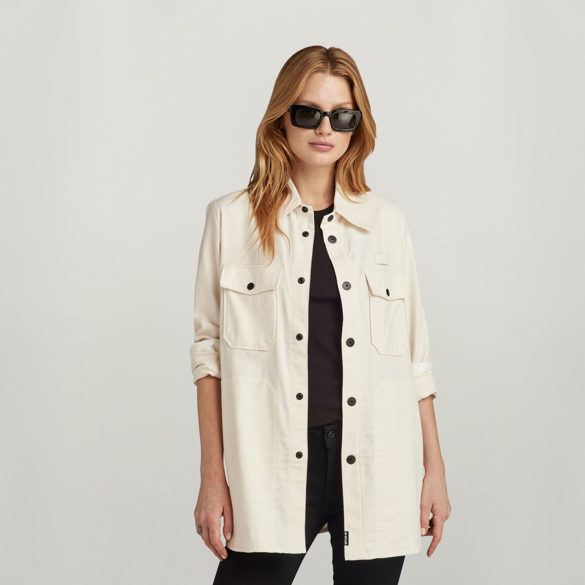 G-Star RAW Boyfriend Overshirt - Beige - Dames