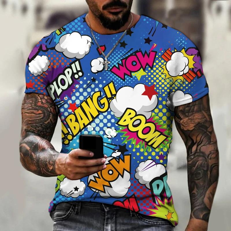 Transmission of love Zomer T-shirts voor mannen Europese en Amerikaanse mode 3D bedrukte T-shirt korte mouwen streetwear unisex kindertops kleding 100