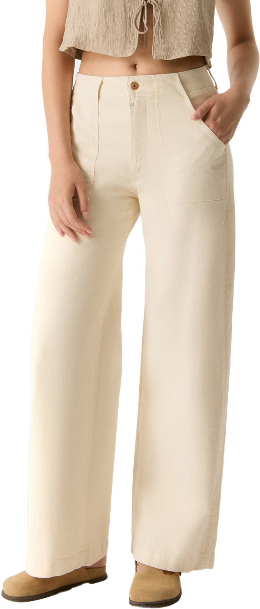 C.O.J. Denim High waist wide leg sand