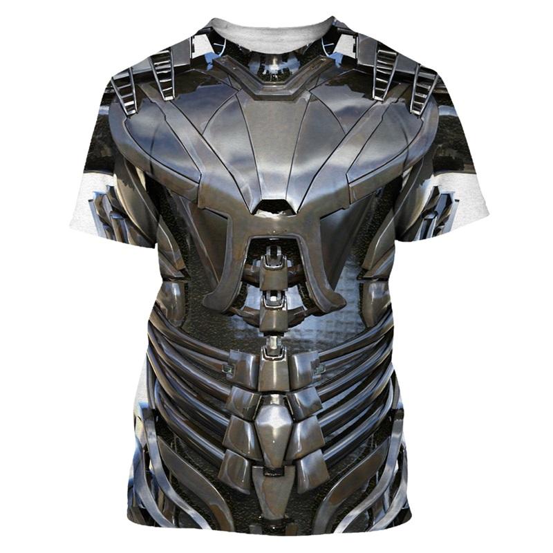 Chengyu Trend 3D-bedrukt T-shirt Mode Iron Muscle Grafisch Korte Mouw Heren Casual Hip Hop Streetwear Oversized T-shirt Herenkleding Tops XXL