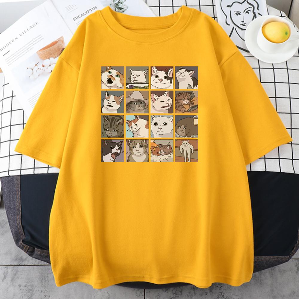 Enter Boutique Sports Clothing Collection Meme Katten Puzzel Creativiteit Bedrukte Heren T-shirts Strand Ademend Grappige Kleding Oversize Casual Katoenen Tops Mannen Korte Mouw XS