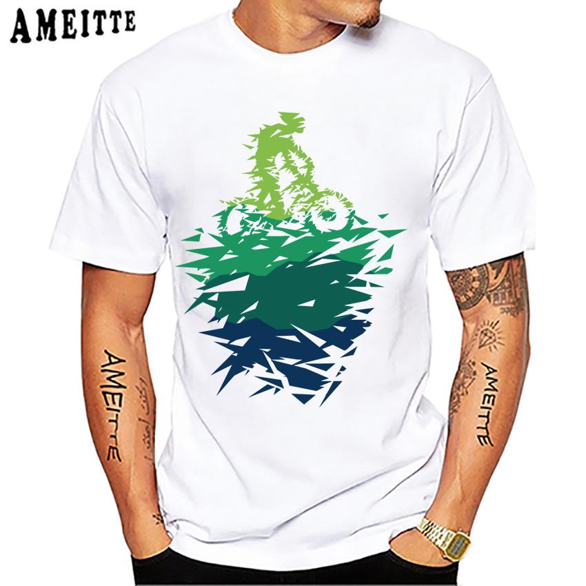 Chaokebang Zomer heren korte mouwen grappige fiets sport T-shirt 3D print heren T-shirt hiphop jongen casual tops coole man fiets T-shirts S