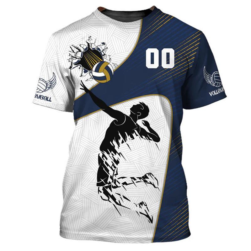 Bobby4 Volleybal Sport T-shirt voor Heren Dames Dagelijks Casual Mode Korte Mouw T-shirts Buiten Straat Aangepaste Naam DIY T-shirt Top 2025 S