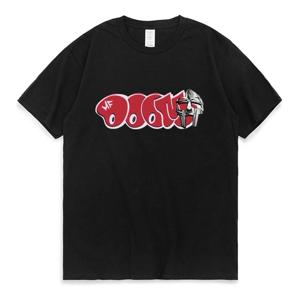 Comfortable season Singer Mf Doom Madlib Madvillain Grafische T-shirt Katoenen Tops Heren Dames Harajuku Hip Hop T-shirt Zomermode Korte Mouw T-shirts S beige