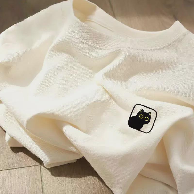 PulseTrade Heren wit ronde hals los T-shirt van puur katoen met korte mouwen - Trendy merk sportkleding XL (140-170 lbs)