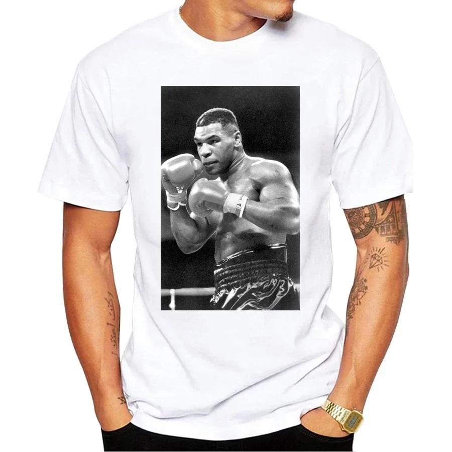 Comfortable season T-shirt voor heren Zomershirt Mike Tyson Boksen Retro Boksen T-shirt Grappig Retro Zomer T-shirts Cadeau Herenkleding Ropa Hombre S beige