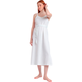 Admas Jurk  Halflange zomerjurk met dunne bandjes Linen Style