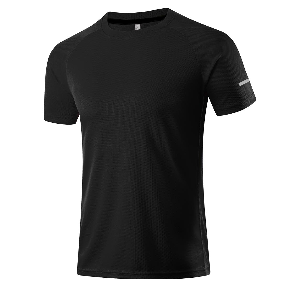 Sports-Sunzel Heren T-shirt met korte mouwen, snel drogend, sport, fitness, basketbal, training, vissen, hardlopen, losvallend T-shirt met korte mouwen XS zwart