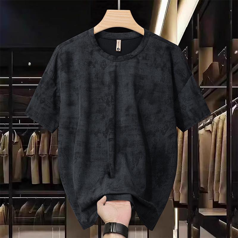Smiao 5XL-12XL Plus Size Tops Zomer Oversized T-shirt voor Heren Mode Korte Mouw T-shirt Zomer Herenkleding 5XL(75kg-85kg) zwart