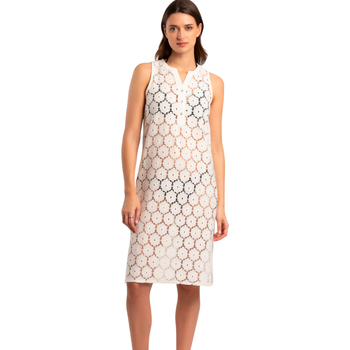 Admas Jurk  Mouwloze transparante strandjurk Beach Flowers