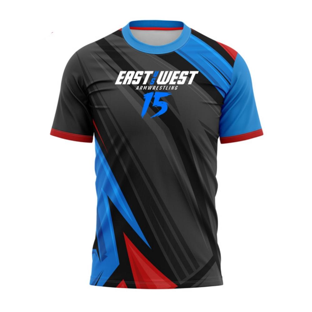 New trendy clothing East to West 15 Devin Lalat Arm Wrestling Jersey Team Fans Pols Training Fitness Uniform Wedstrijddag 3D Geprint Heren T-shirt S