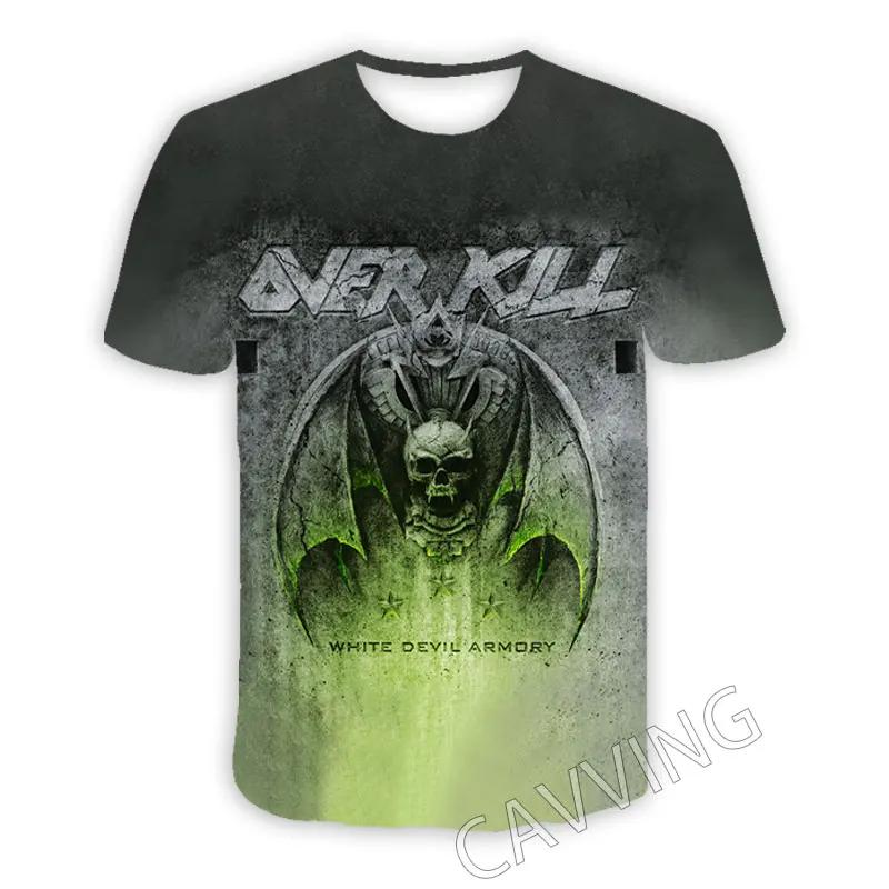 ETST0013 Nieuwe mode dames/heren 3D print overkill band casual T-shirts hiphop t-shirts harajuku stijlen tops kleding S