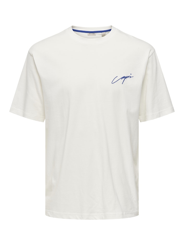Only & Sons onsmilo sketch rlx coast ss tee cs 22035271 cloud dancer capri cloud
