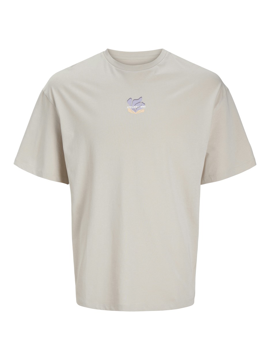 Jack & Jones Jjeames tee ss crew neck beige