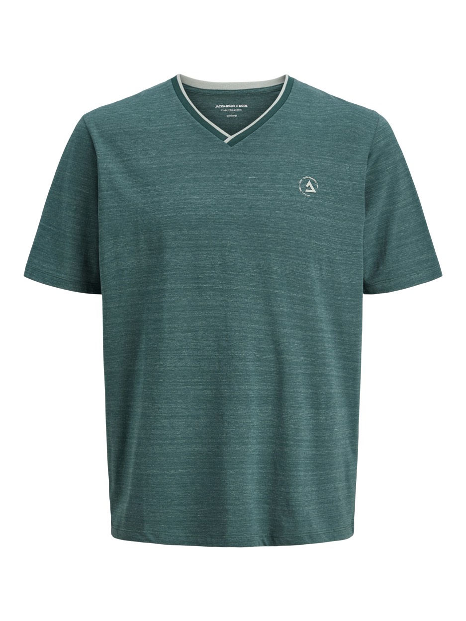 Jack & Jones Jcocontrast tee ss v-neck smu esmerald