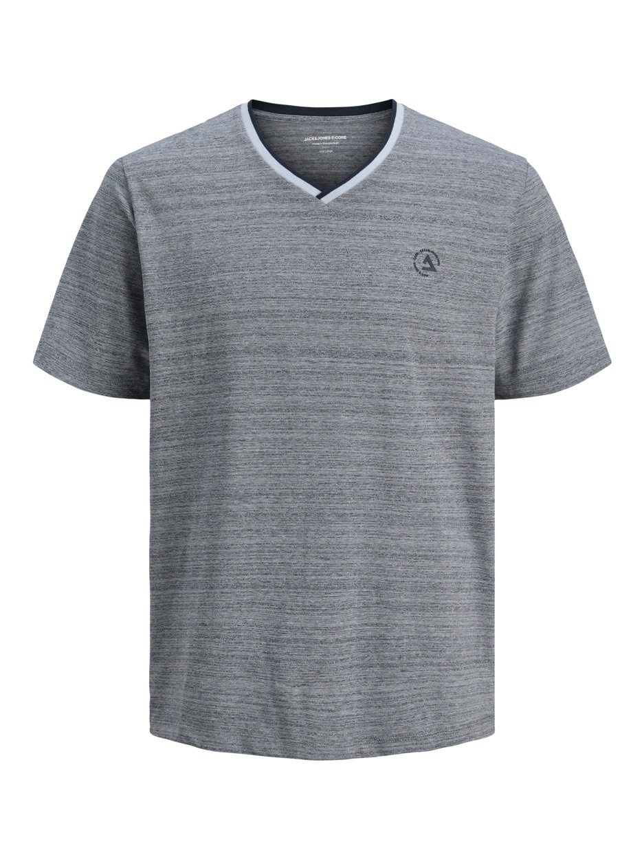 Jack & Jones Jcocontrast tee ss v-neck smu melee