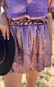 Jurkjes Ruffle Skort Polly Metallic Paars