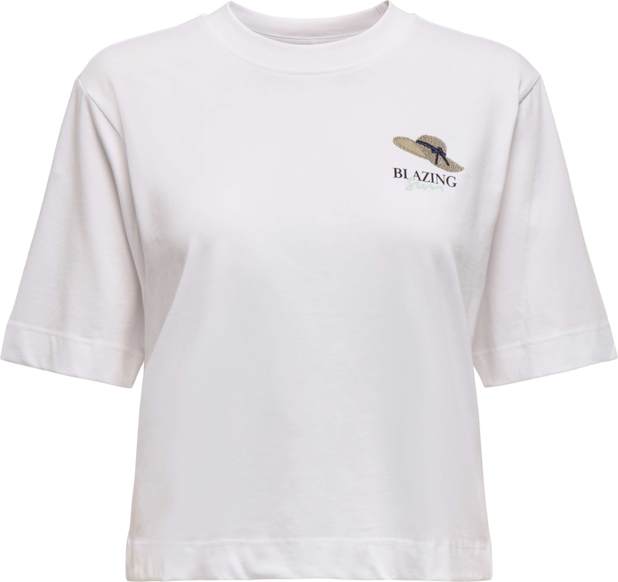 Only Onlvita life s/s summer top box jrs bright white/b