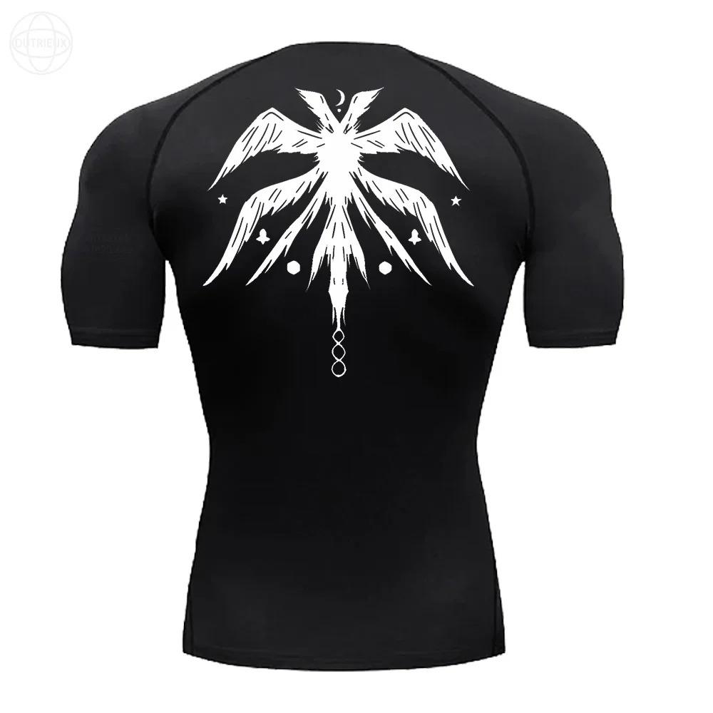 Xin nan zhuang Men's Summer Tight-fitting Short-sleeved Outdoor Fitness Running Training Elastic Quick-drying T-shirt Casual Sportswear S-3XL S