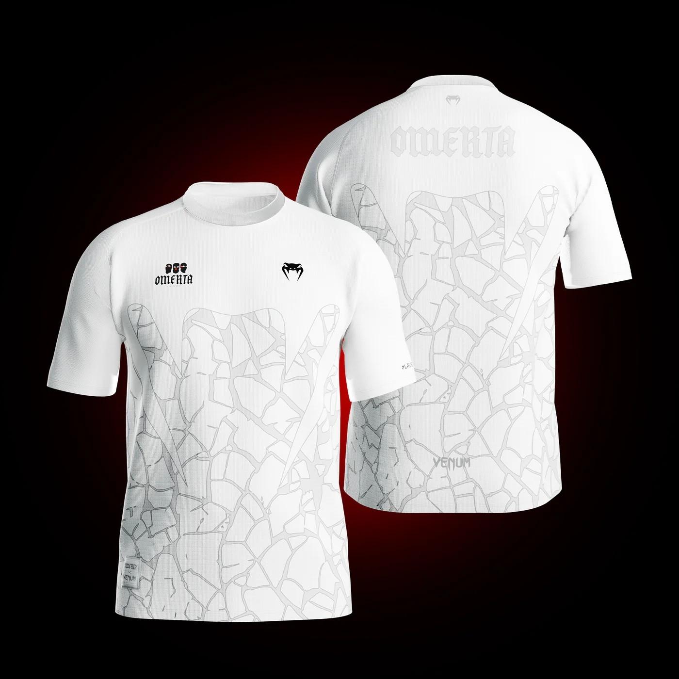 Laoxu OMERTA Boxing Fans Zomer 3D Print Ademend Jersey Heren Outdoor Sportkleding Heren Ronde Hals Korte Mouw Kinder T-shirt S wit
