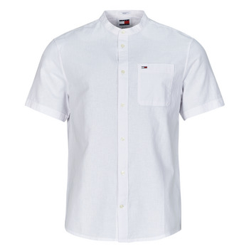 Tommy Jeans Overhemd Korte Mouw  TJM REG MAO LINEN BLEND SS SHIRT