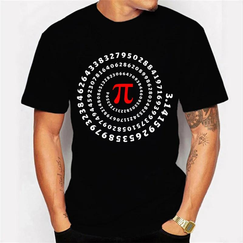 Transmission of love Zomer heren T-shirt korte mouw heren T-shirt Pi symbool schets bedrukt oversized T-shirt heren top T-shirt wiskunde heren T-shirt kleding XS