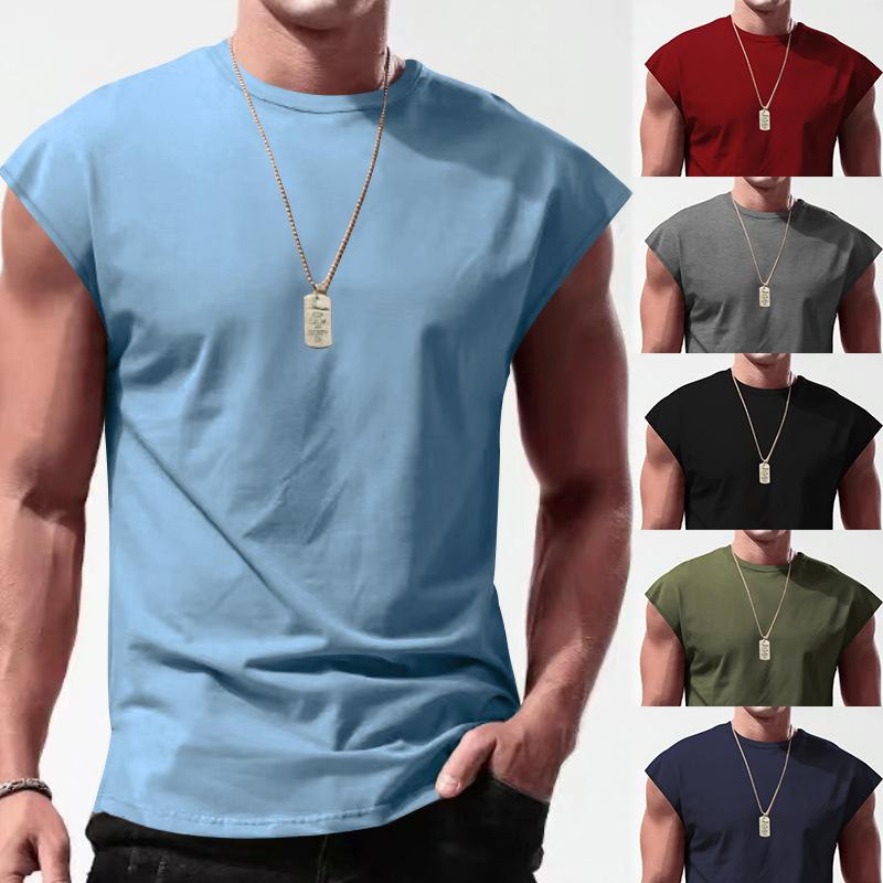 Mysterious Gift Heren T-shirt met korte mouwen in Europese en Amerikaanse stijl met V-hals Heren effen kleur slim bottoming shirt XXXL zwart