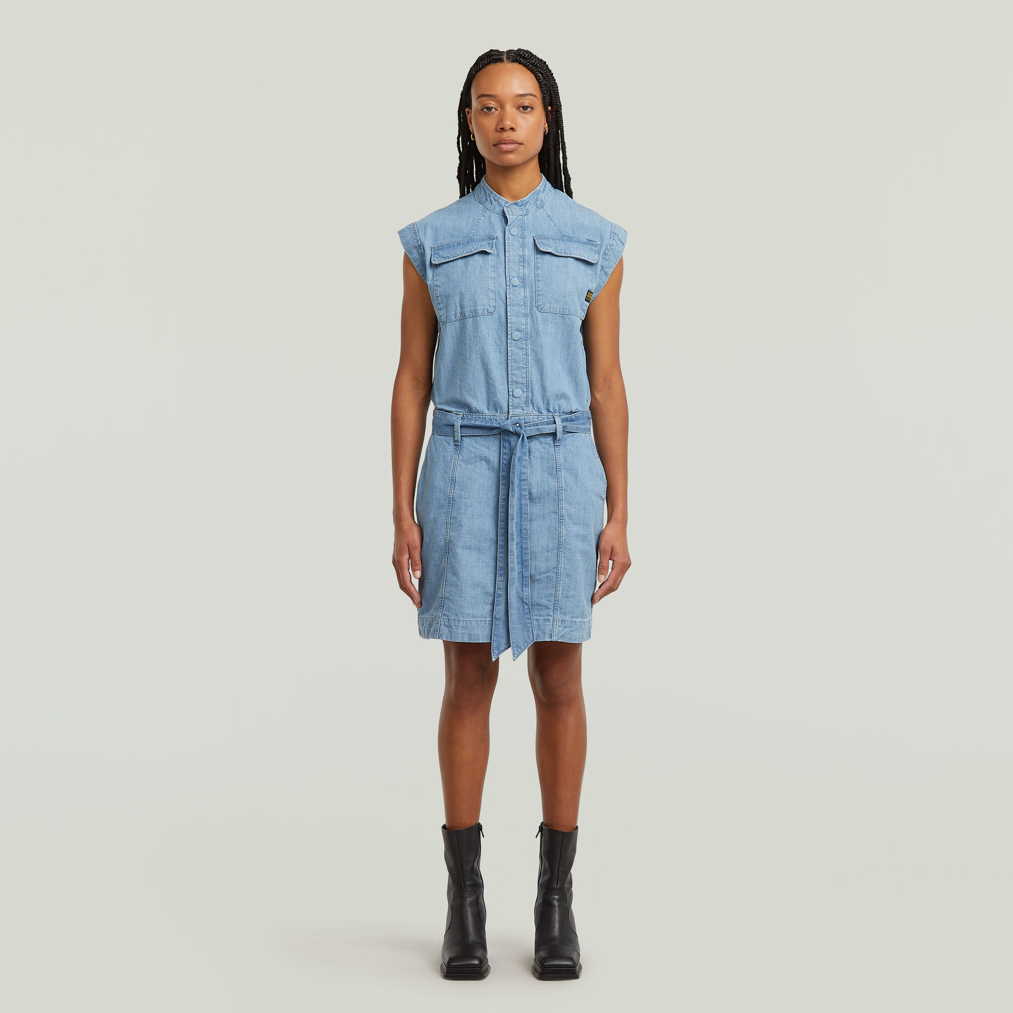 G-Star RAW Pocket Jurk - Lichtblauw - Dames