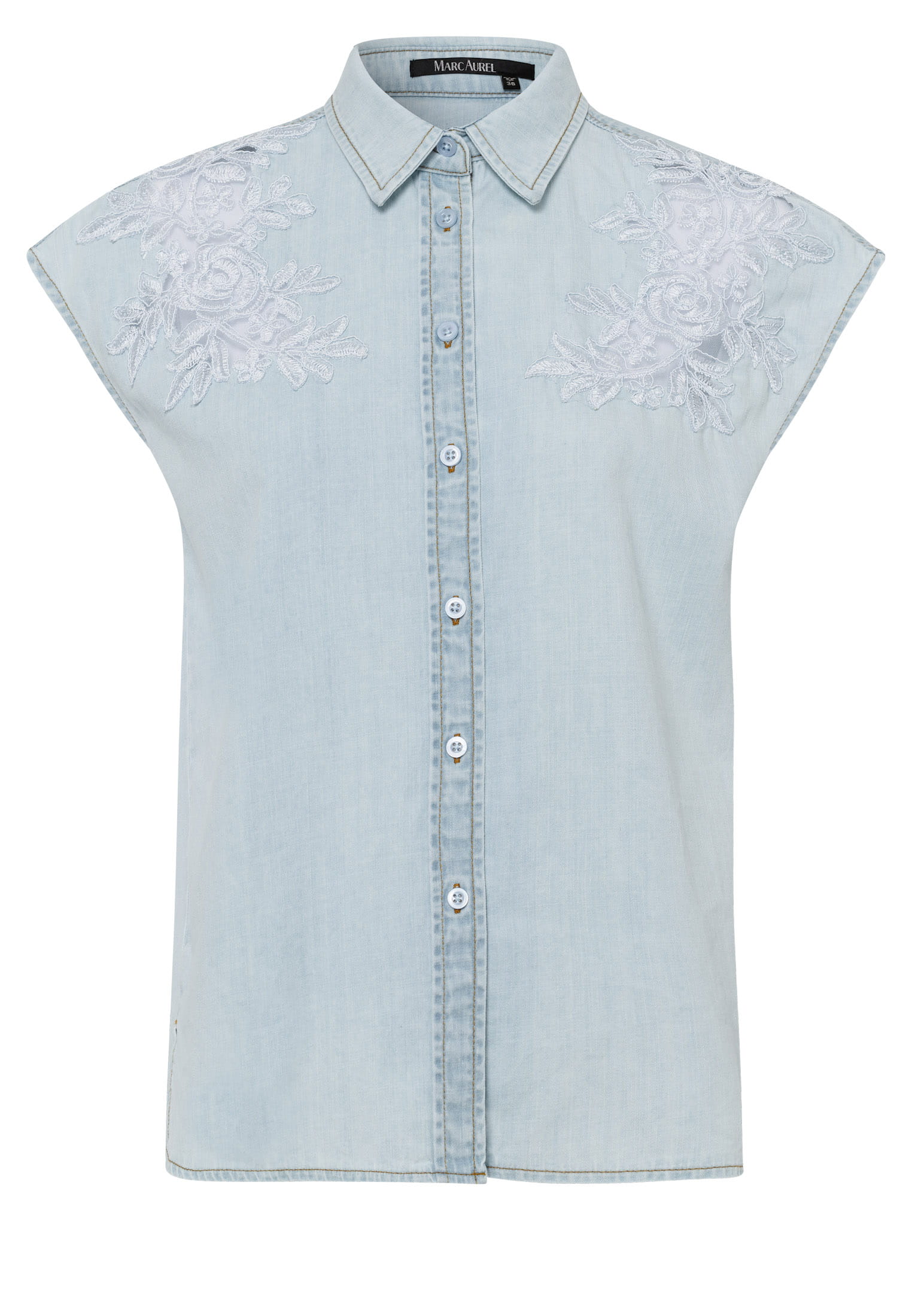 MARC AUREL Jeanshemd mit Stickerei