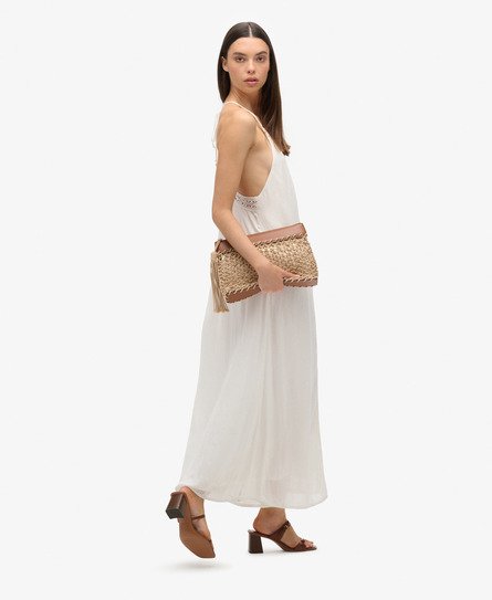 Superdry Vrouwen Ibiza Maxi-jurk met Camouflageprint Wit