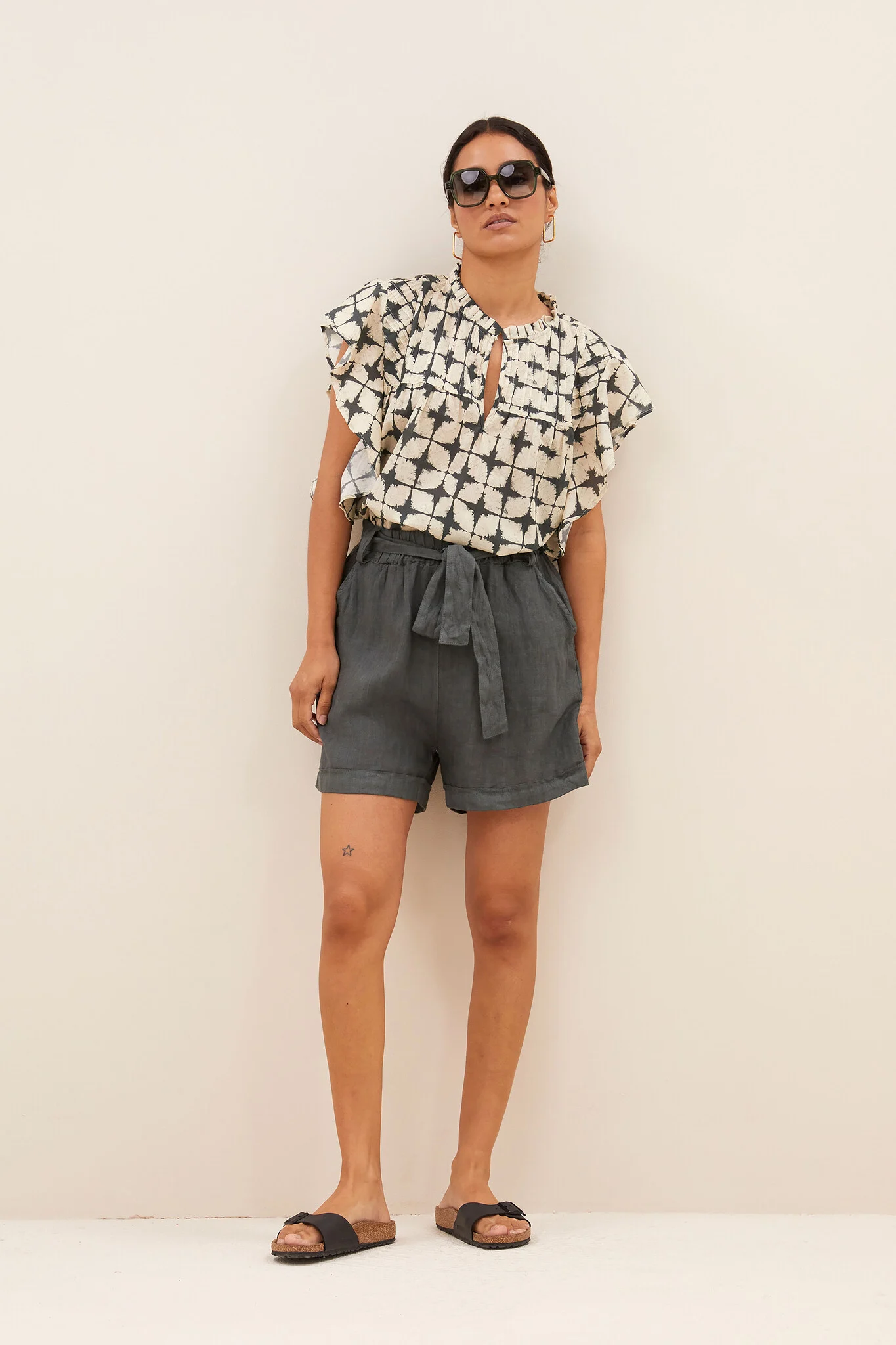 By-Bar Amsterdam 25112071 danee square tie dye blouse