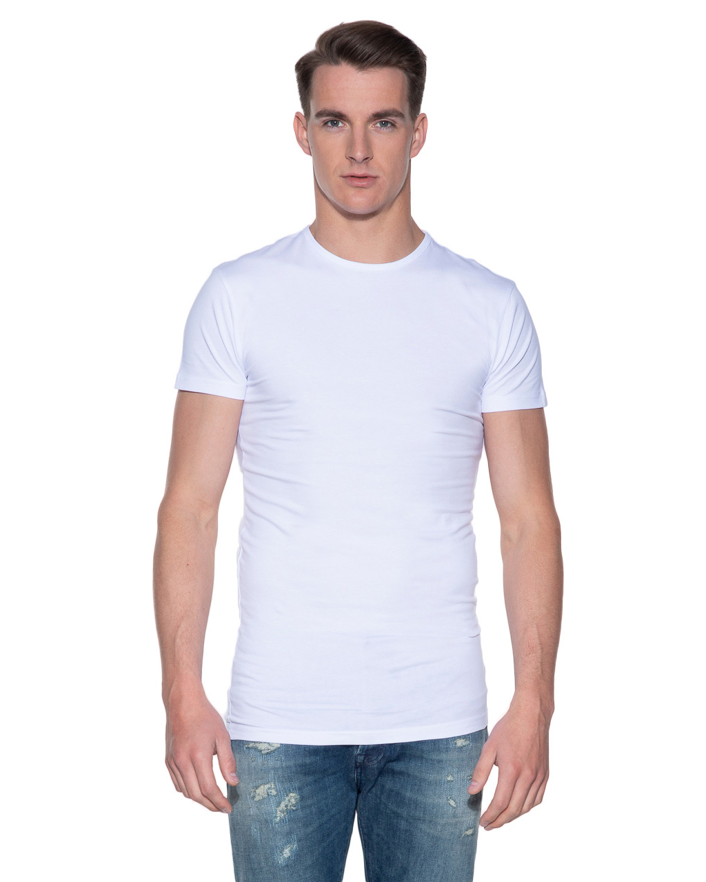 Slater Stretch Heren T-shirt Ronde hals 2-pack