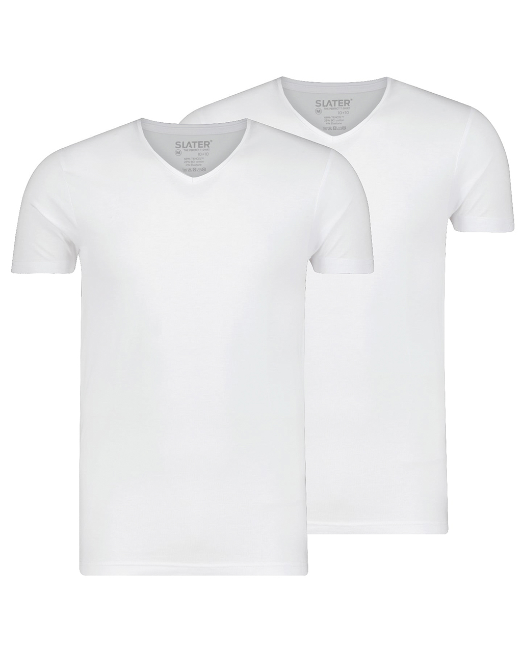 Slater 10+10 Tencel 2-pack Heren T-shirt V-neck