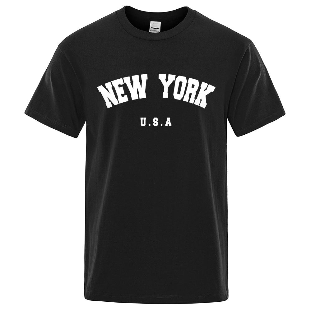 Enter Boutique Sports Clothing Collection USA New York USA City Street Bedrukte T-shirts voor heren Losse oversized T-shirt Mode Ademende korte mouwen Katoenen kleding XS
