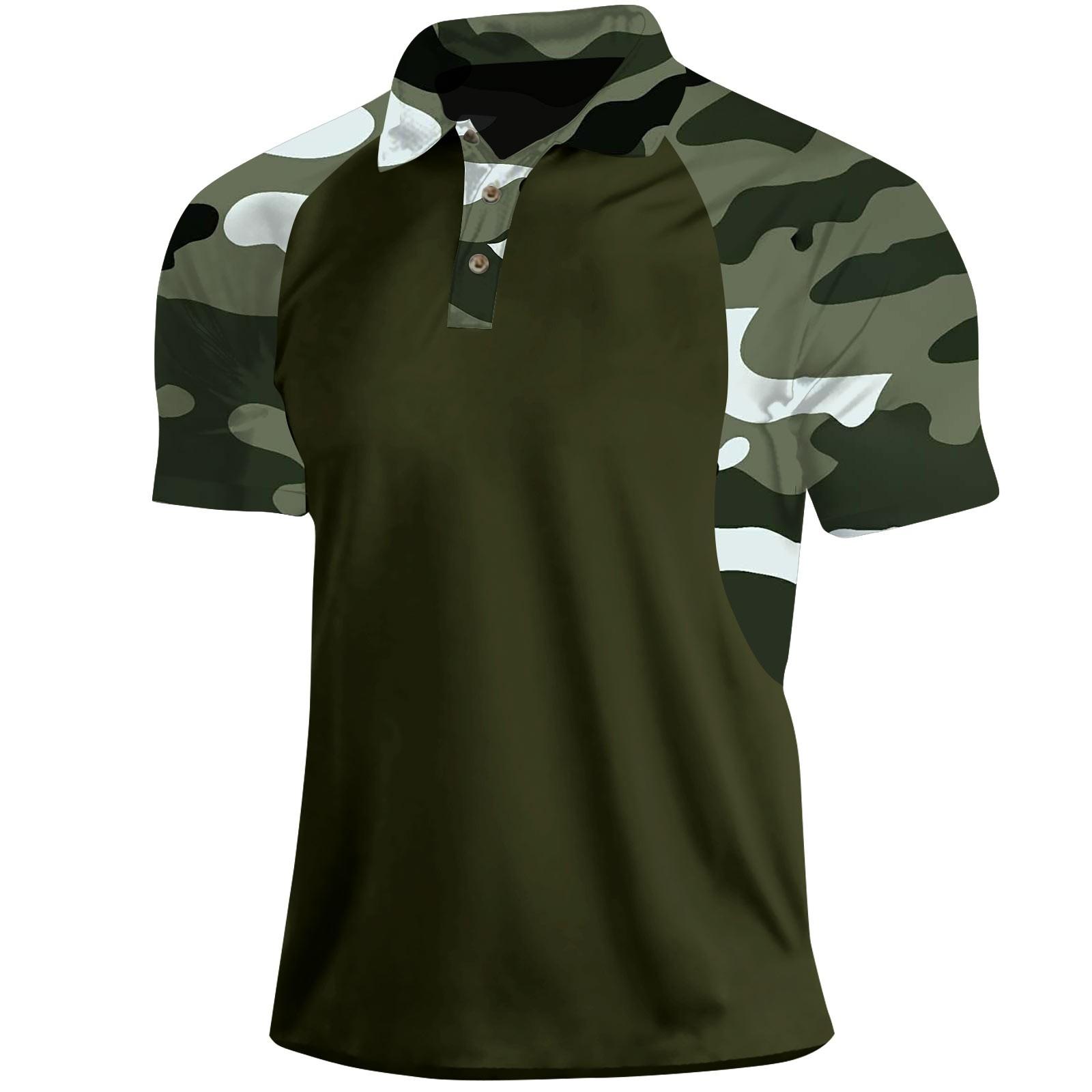 Explorer Outdoors Heren Zomer T-shirt Camouflage Print Korte Mouw S