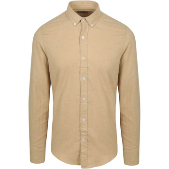 Suitable Overhemd Lange Mouw  Overhemd Flanel Beige