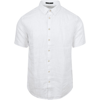 No Excess Overhemd Lange Mouw  Short Sleeve Overhemd Linnen Wit