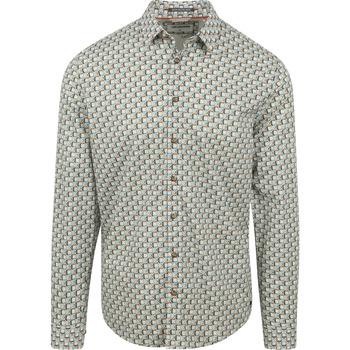 No Excess Overhemd Lange Mouw  Overhemd Groen Multicolour Print