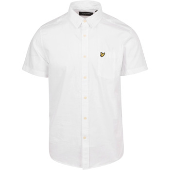 Lyle And Scott Overhemd Korte Mouw  Short Sleeves Overhemd Poplin Wit