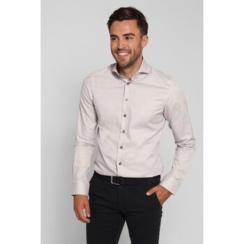 Suitable Overhemd Lange Mouw  Overhemd Twill Beige