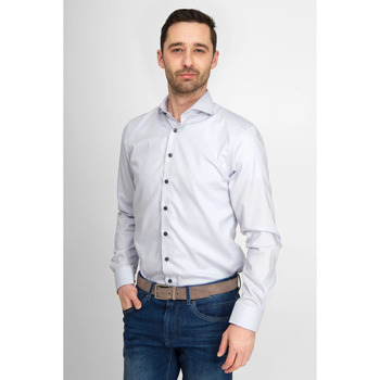 Suitable Overhemd Lange Mouw  Overhemd Twill Grijs