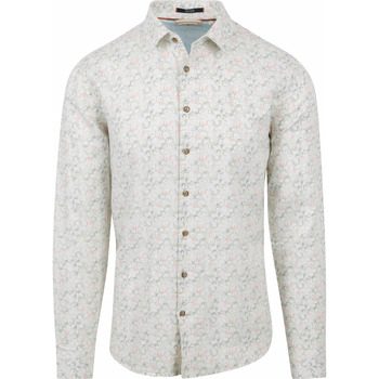 No Excess Overhemd Lange Mouw  Overhemd Linnen Off-white Print