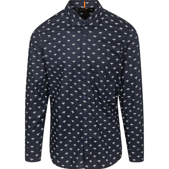 Boss Overhemd Lange Mouw  Remiton Overhemd Navy