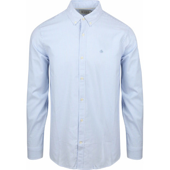 Scotch & Soda Overhemd Lange Mouw Scotch & Soda Overhemd Streep Lichtblauw